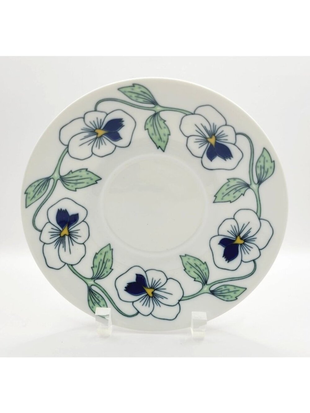 Rorstrand Sweden Sylvia Pattern Saucer Plate Designer Sylvia Leuchovius MCM 70's